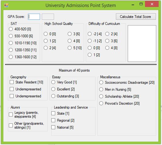 College Admissions