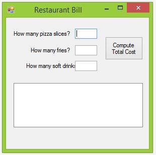Restaurant Bill