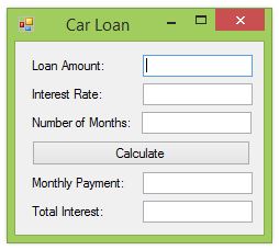 Car Loan Screenshot